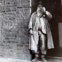 Herbert Robins with his pipe. Founder of possibly the first wildlife snactuary in southern Africa in Hwange National Park