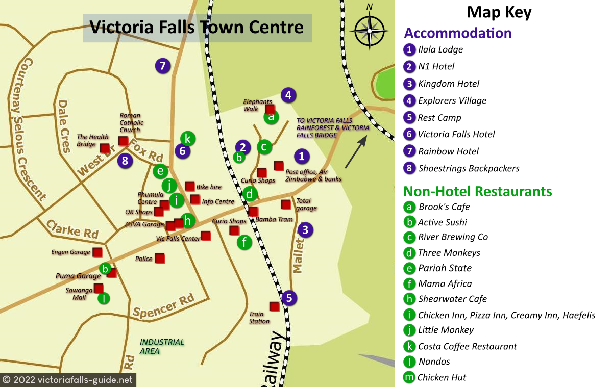 Victoria Falls Zimbabwe Map Map Victoria Falls