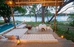 Private veranda, plunge pool, and river-facing