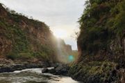 The Zambezi River gorge below the Victoria Falls, Zimbabwe