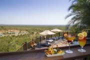 Buffalo Bar and waterhole at Victoria Falls Safari Lodge, Zimbabwe